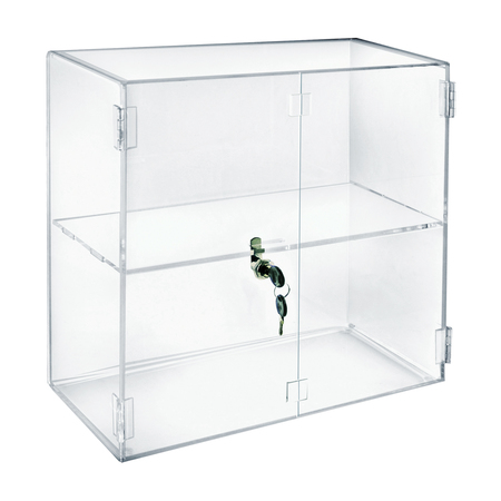 Azar Displays Acrylic Lockbox Countertop Display Case 16.375" wide 255410